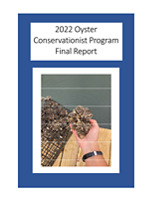 Cover of 2022 Oyster Conservationist final report.