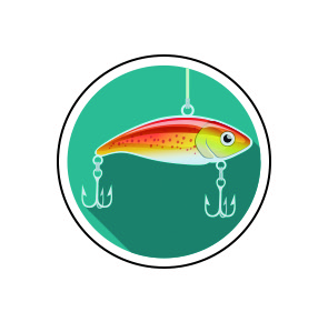 an illustration of a fishing lure.