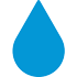 Graphic illustration of a single water droplet.