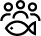 icon shows group of people and a fish.