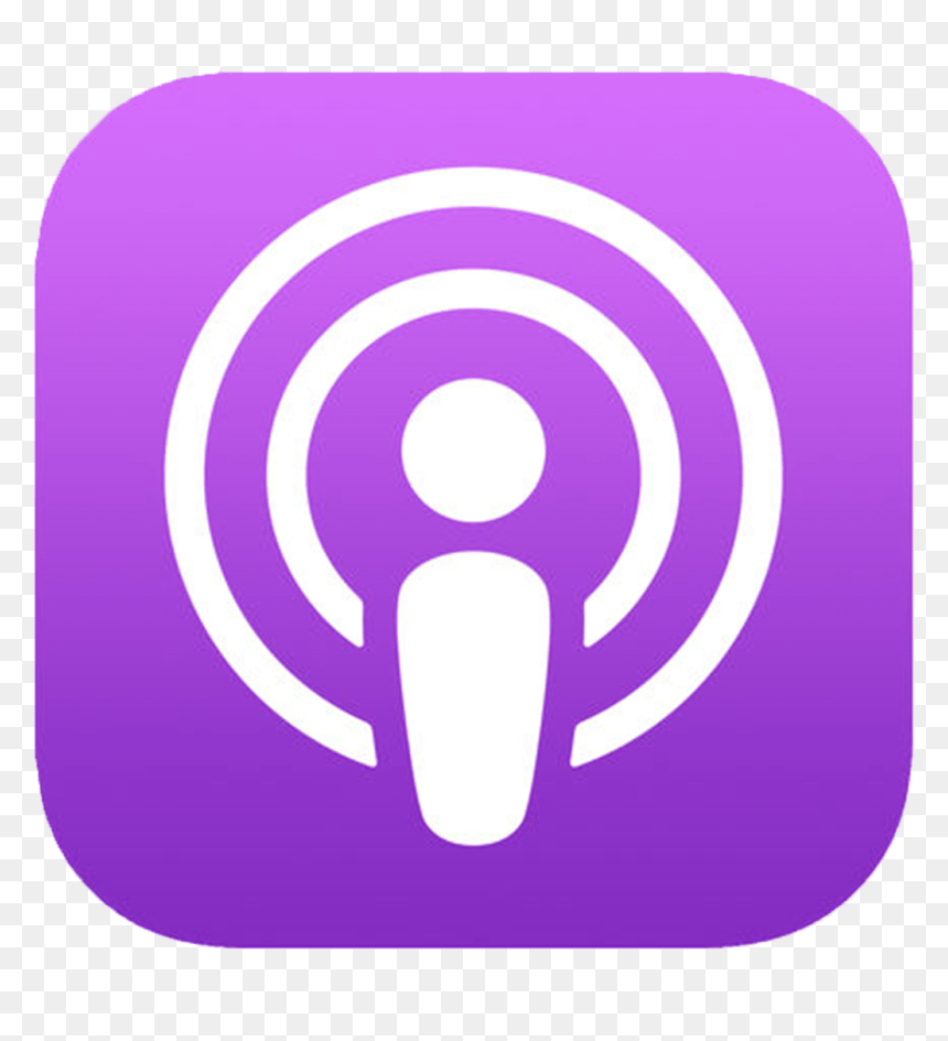 Apple Podcasts logo showing a small purple and white graphic design.