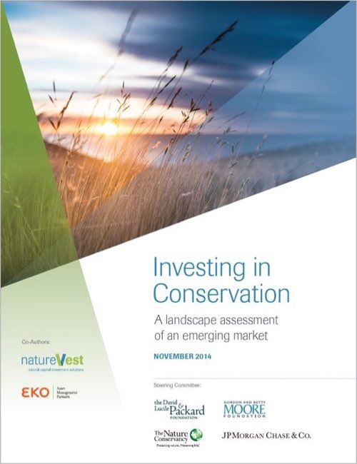 This 2014 report documented the first-ever survey of conservation impact investing and revealed a market of approximately $23 billion between 2009-2014. 