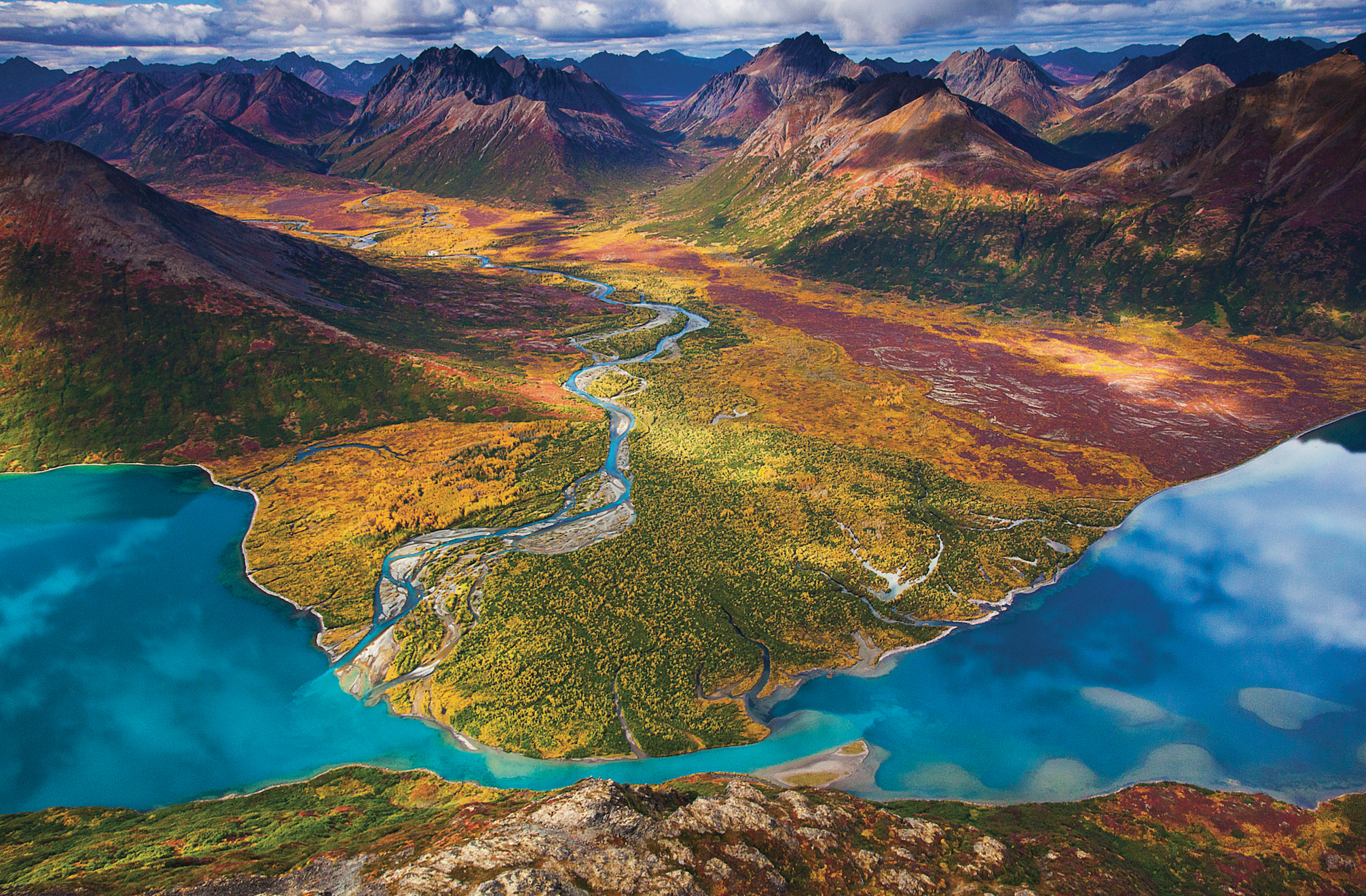 Vista aérea del valle en el Parque Estatal Wood-Tikchik, en Alaska