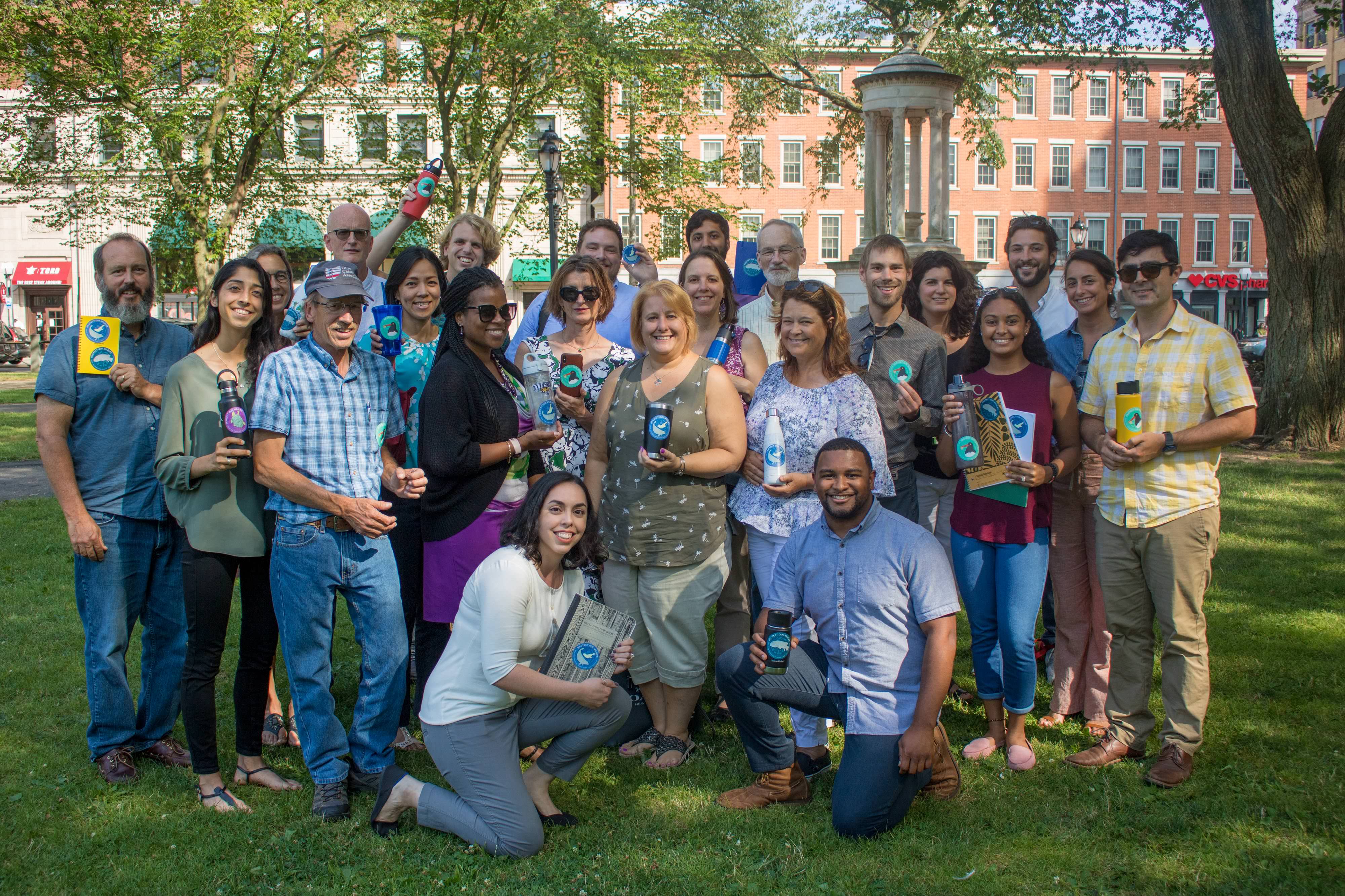 Staff from the Connecticut Nature Conservancy office pose for a group photo.