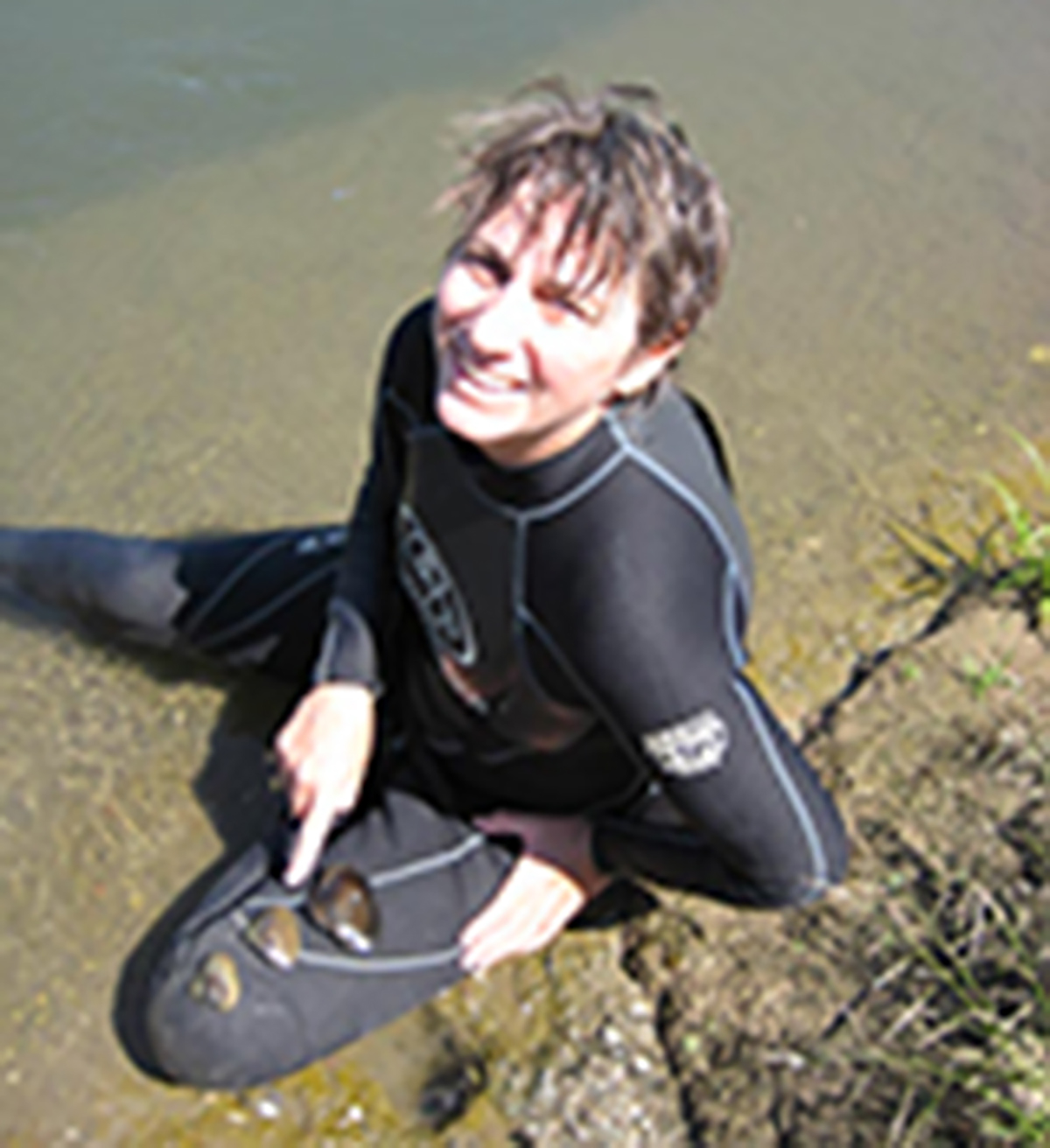 JEANETTE K. HOWARD Fresh after her dive at Shasta Big Springs Ranch.