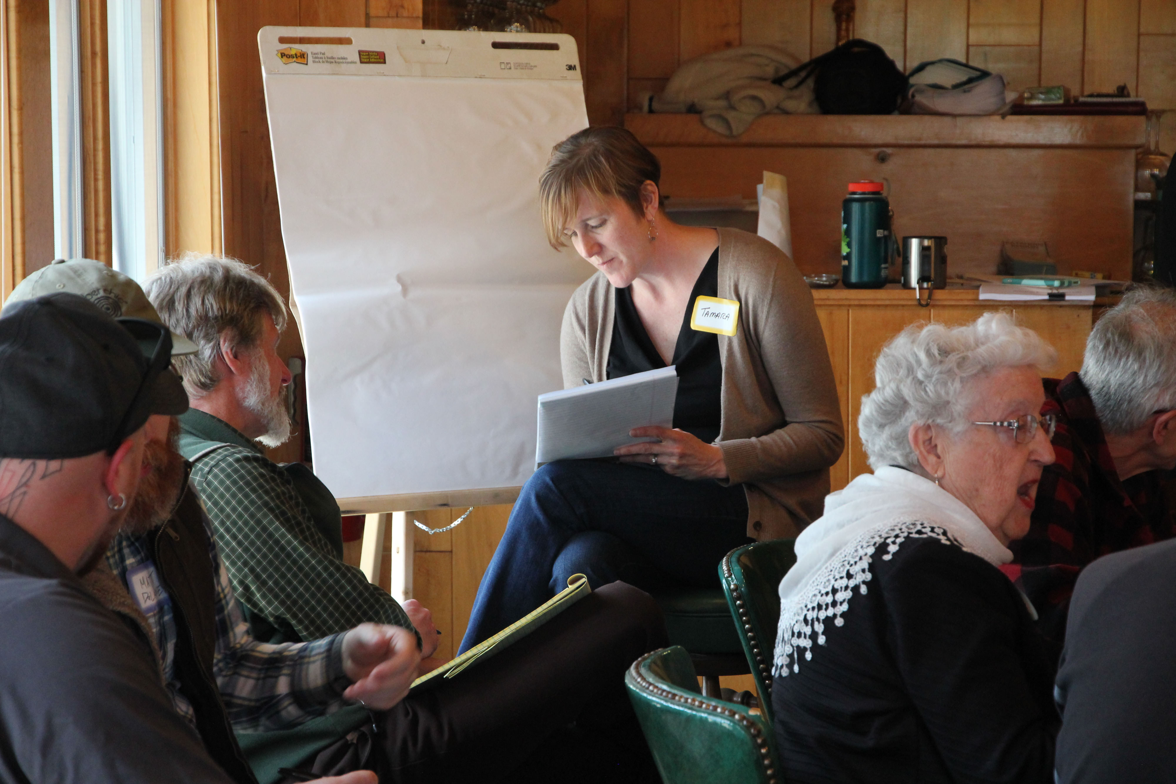 Tamara Lee Pinard facilitates a meeting.