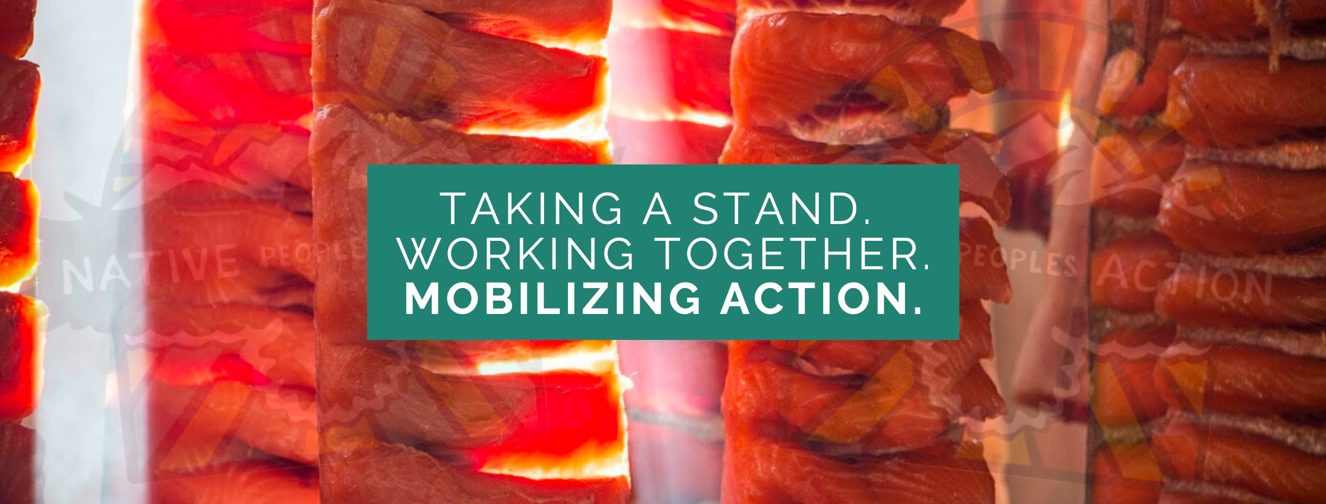 Image says "Working together, taking a stand, mobilizing action."