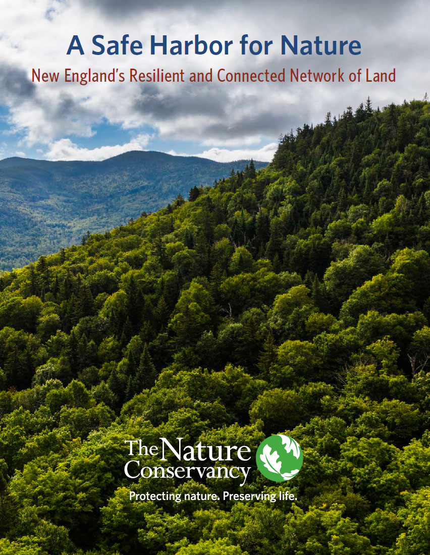 Cover of New England's Resilient Lands booklet.
