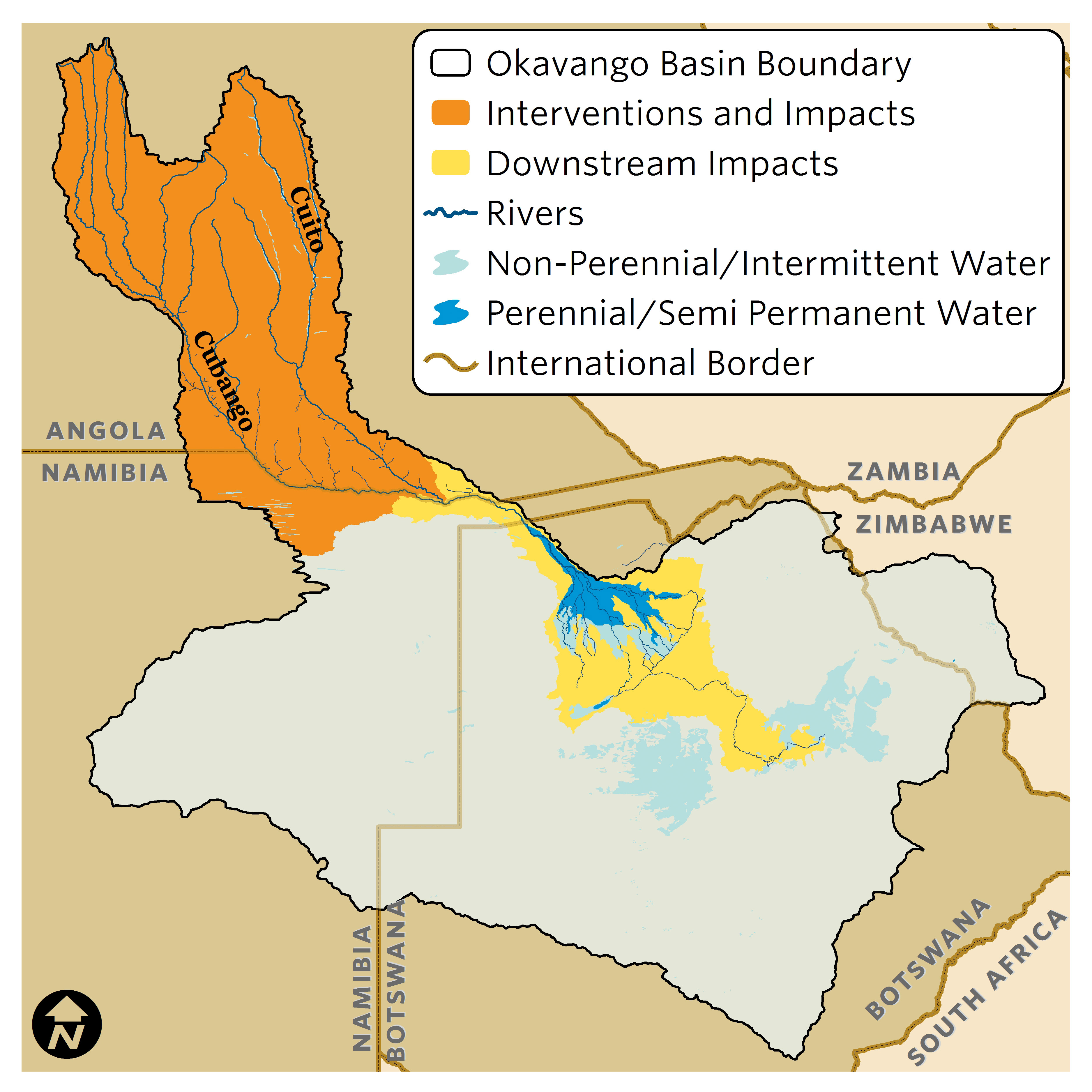 Okavango Basin Map