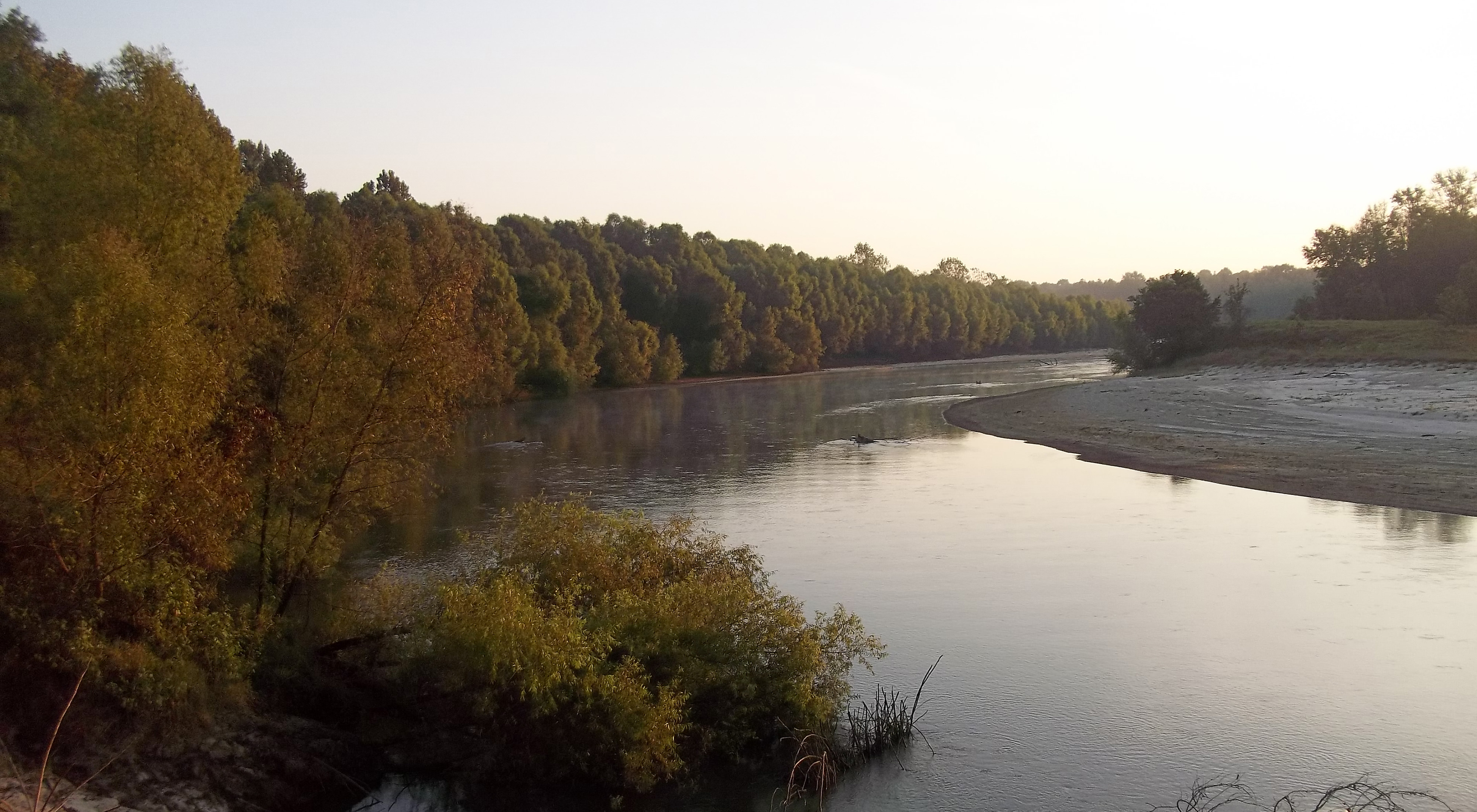 Overlooking the Pascagoula River at sunset.