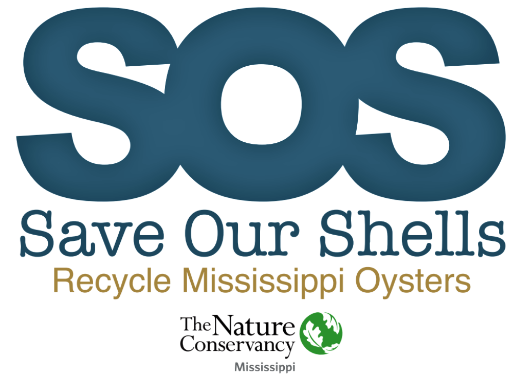 A logo has the words SOS above The Nature Conservancy's round green logo.