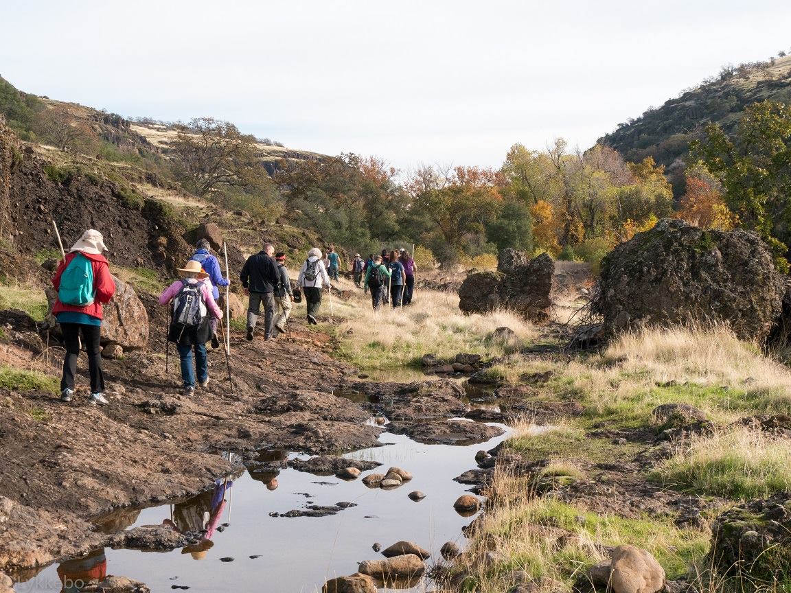 Hikers on Dye Creek.