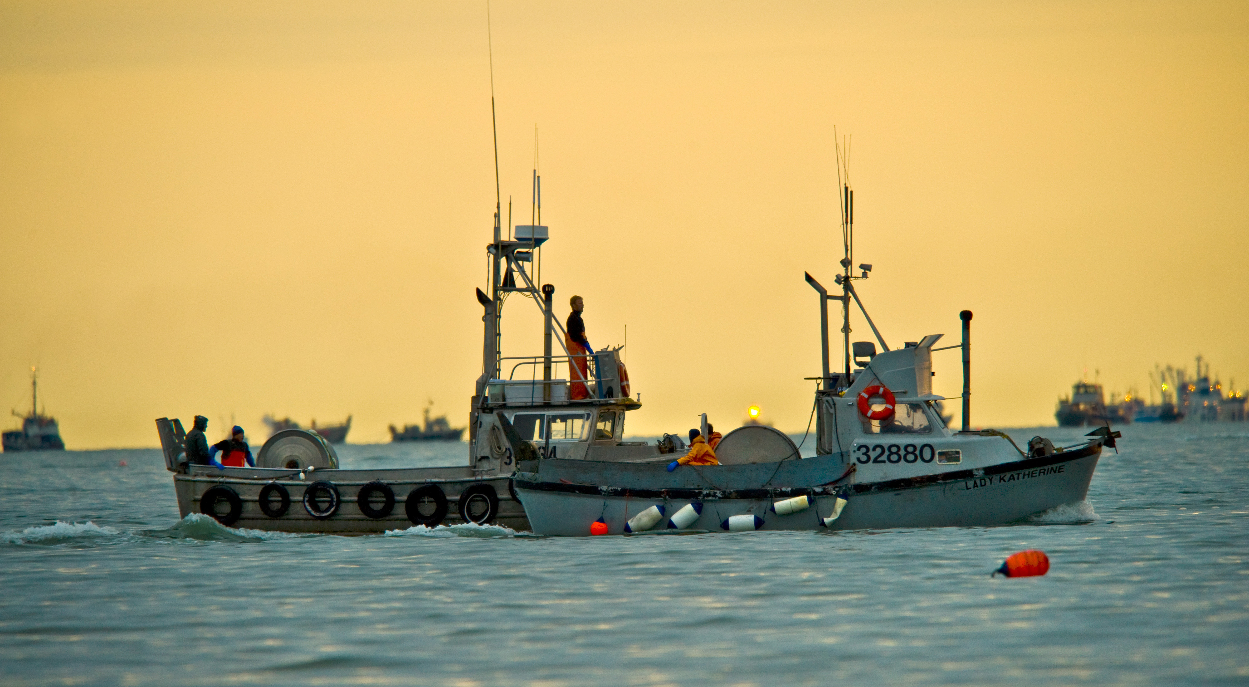 Commercial fishing boats in Alaska's Bristol Bay.